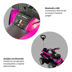 Cuatrimoto Montable Con Control Maxibaby Fucsia Diseño