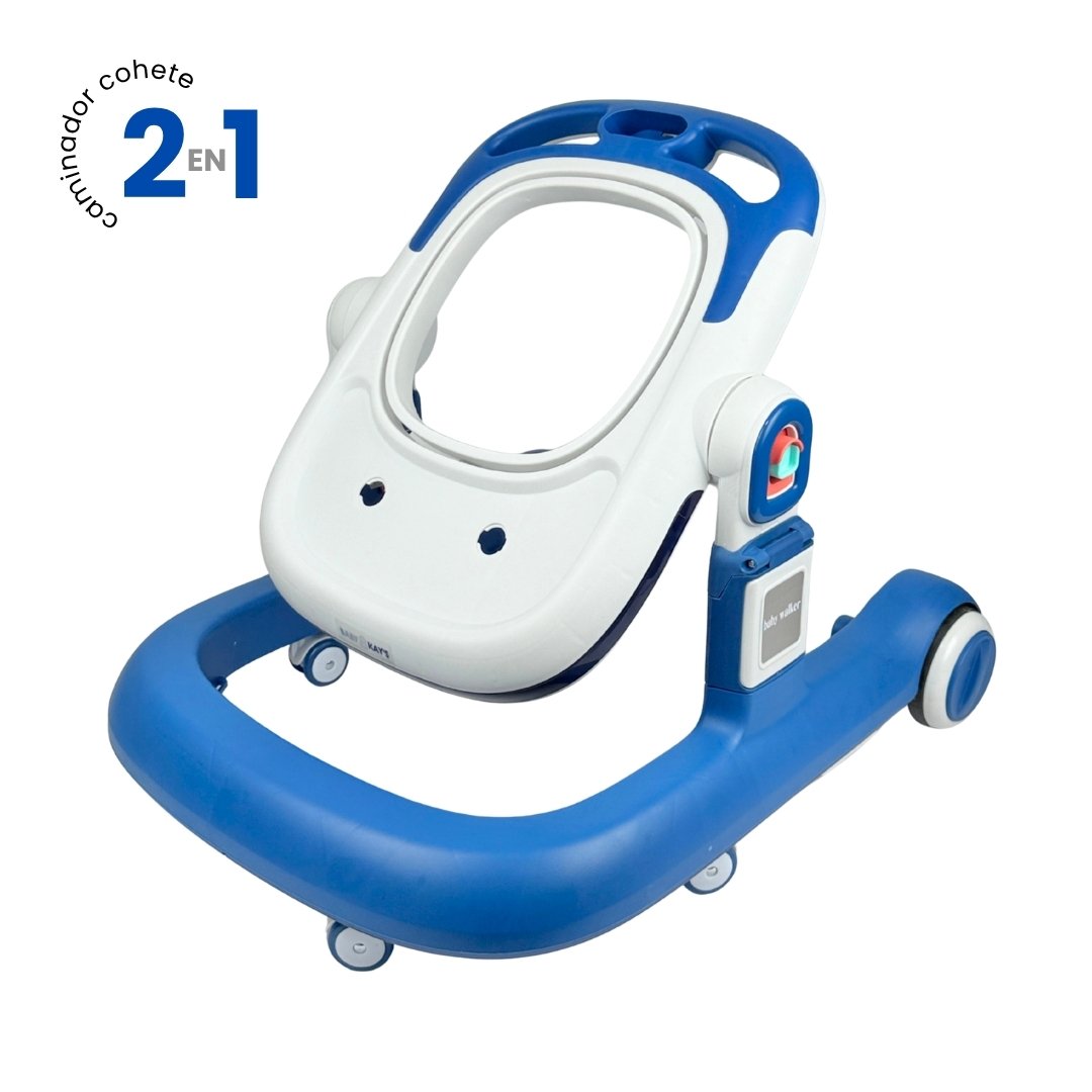 Caminador 2 en 1 Cohete Navy Baby Kays Azul