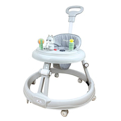 Caminador Plegable Con Bandeja de Juegos Gris