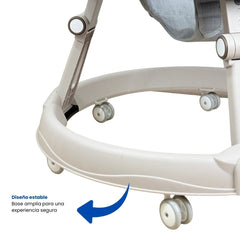 Caminador Plegable Con Bandeja de Juegos Beige Diseño