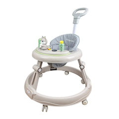 Caminador Plegable Con Bandeja de Juegos Beige