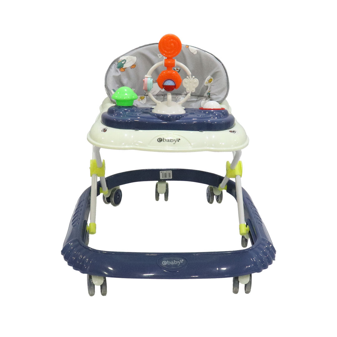 Caminador Interactivo Cristal Azul Ebaby frontal