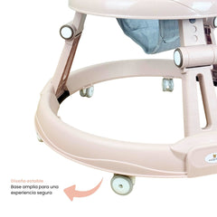 Caminador Plegable Con Bandeja de Juegos Rosa Detalles