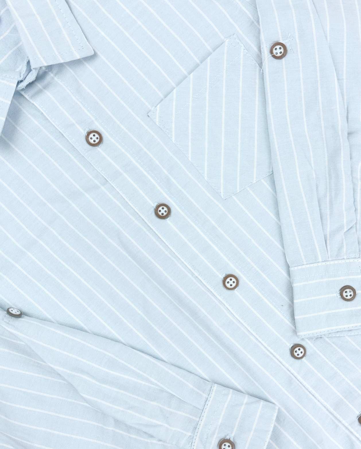 Camisa Maxi Manga Larga Con Rayas Diseño