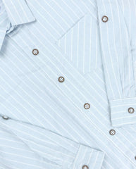 Camisa Maxi Manga Larga Con Rayas Diseño