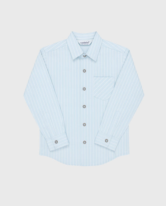 Camisa Maxi Manga Larga Con Rayas
