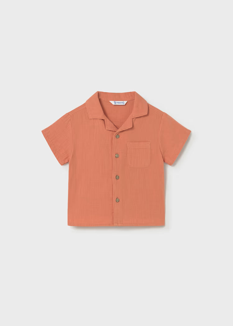Camisa Bambula Bolsillo Naranja Mayoral