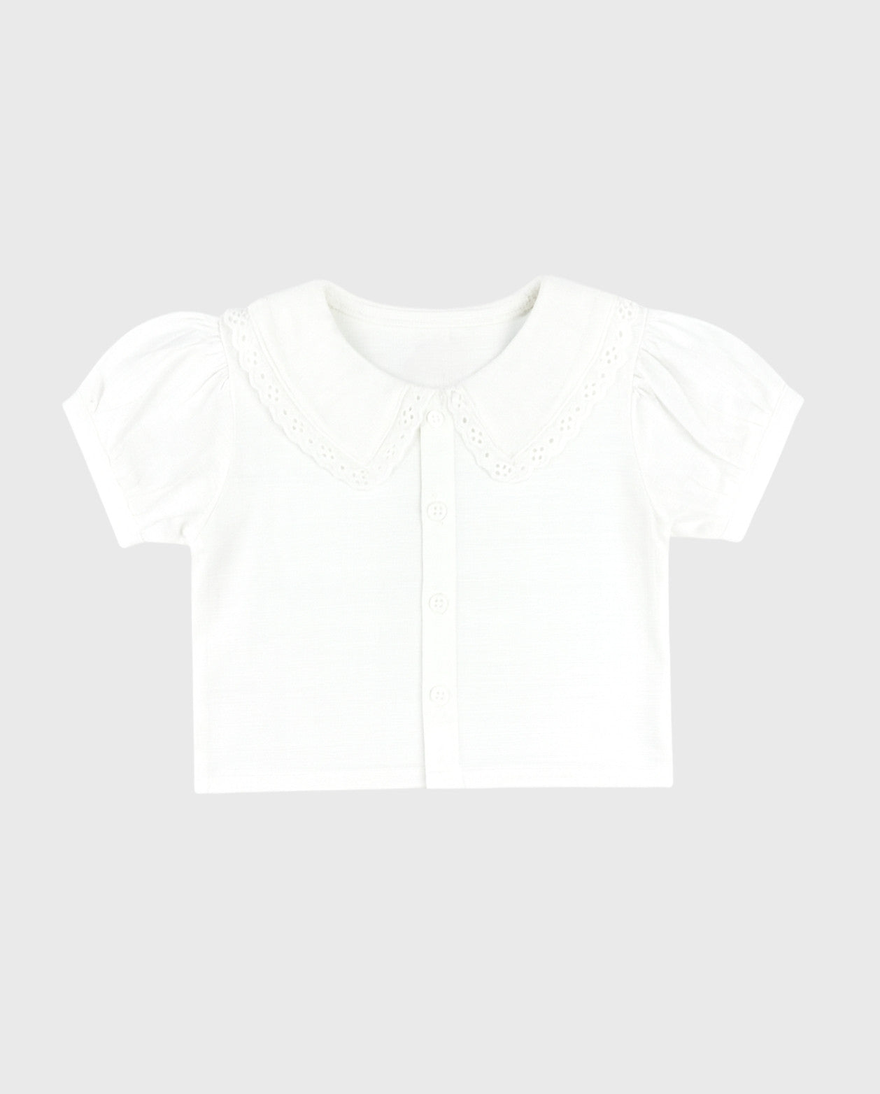Camisa Cuello Bordado Blanco