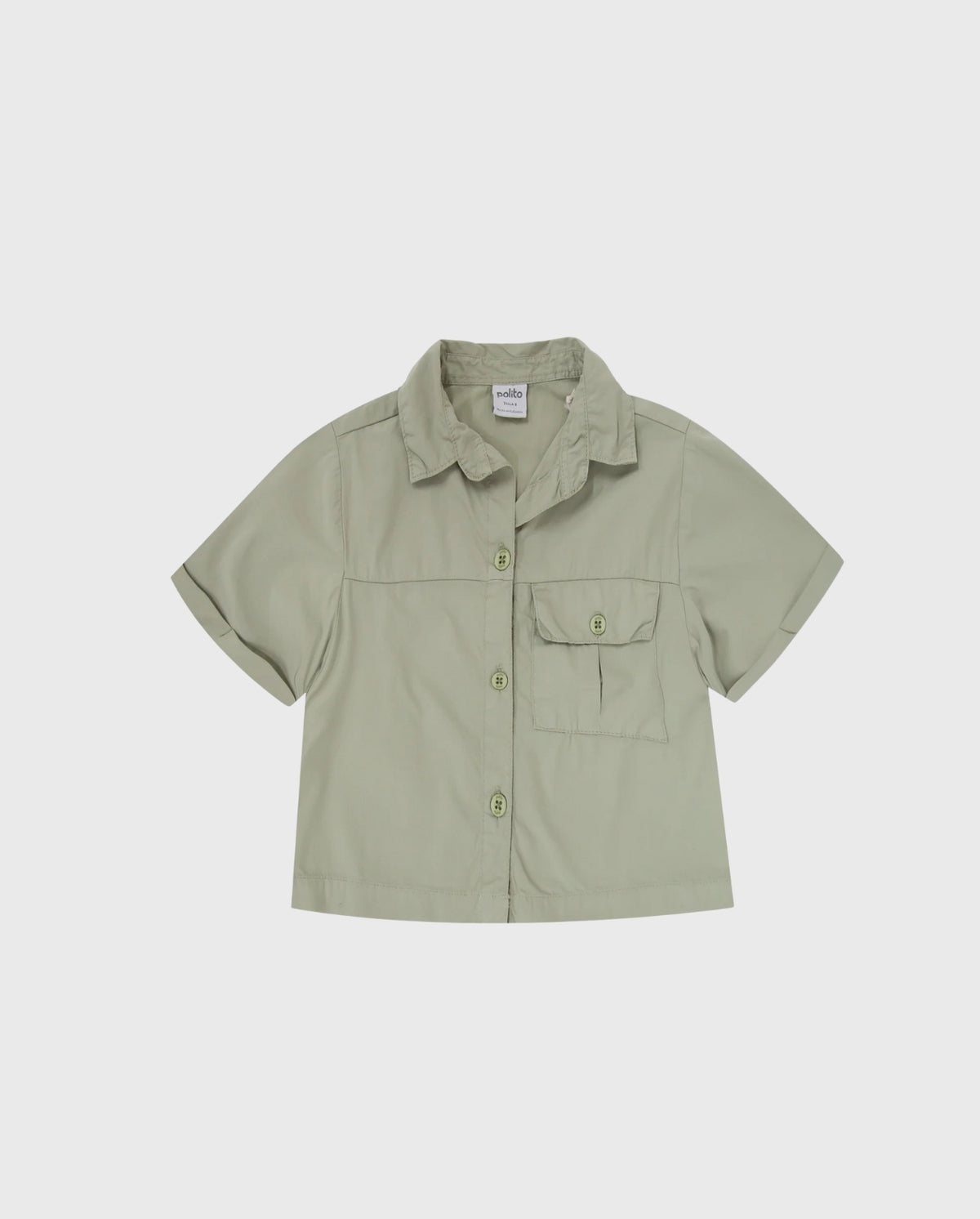 Camisa Detalle Bolsillo Verde