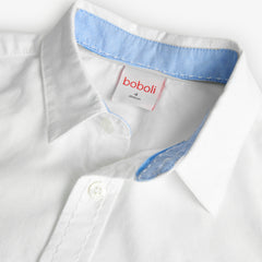 Camisa Manga Larga Blanco Boboli cuello