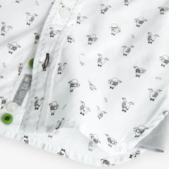 Camisa Manga Larga Dog Blanco Boboli detalle