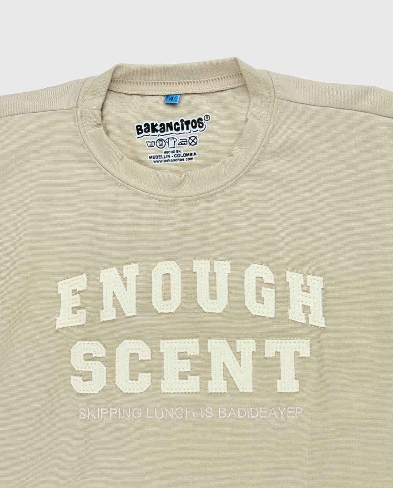 Camiseta Bordado Scent Beige