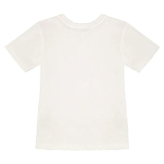 Camiseta Bolsillo Estampado Mono Blanco diseño