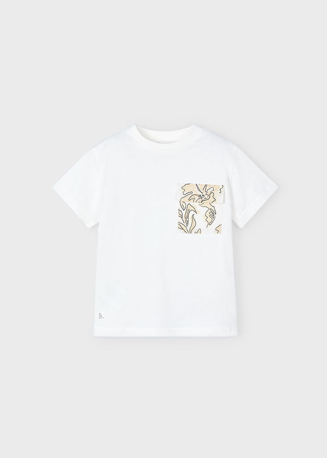 Camiseta Detalle Bolsillo Blanco Mayoral