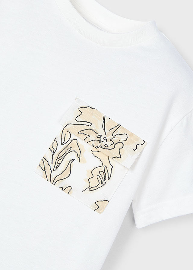 Camiseta Detalle Bolsillo Blanco Mayoral detalle