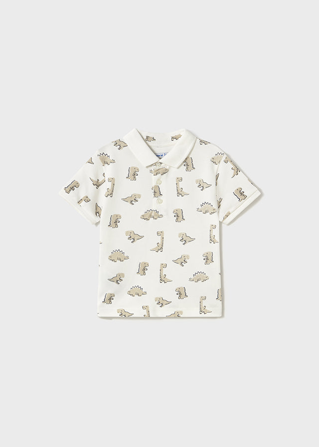 Camiseta Dinosaurio Beige Mayoral