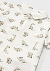 Camiseta Dinosaurio Beige Mayoral detalle