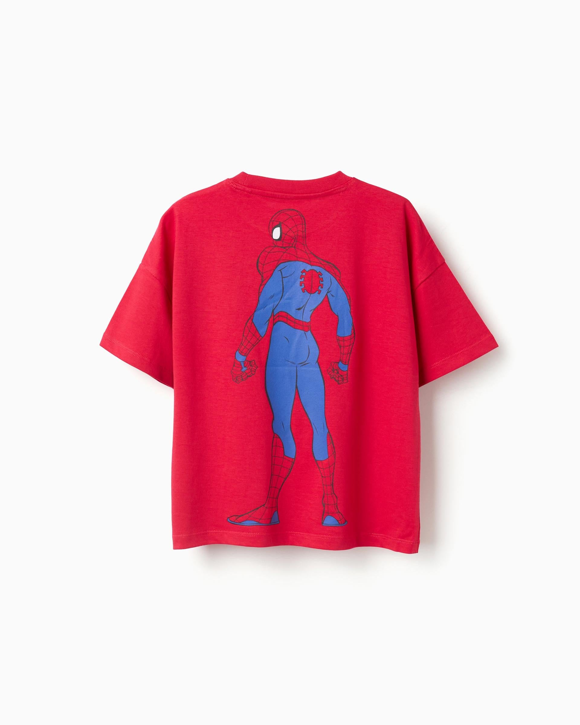 Camiseta Estampado Espalda Spider-Man Rojo Zippy diseño