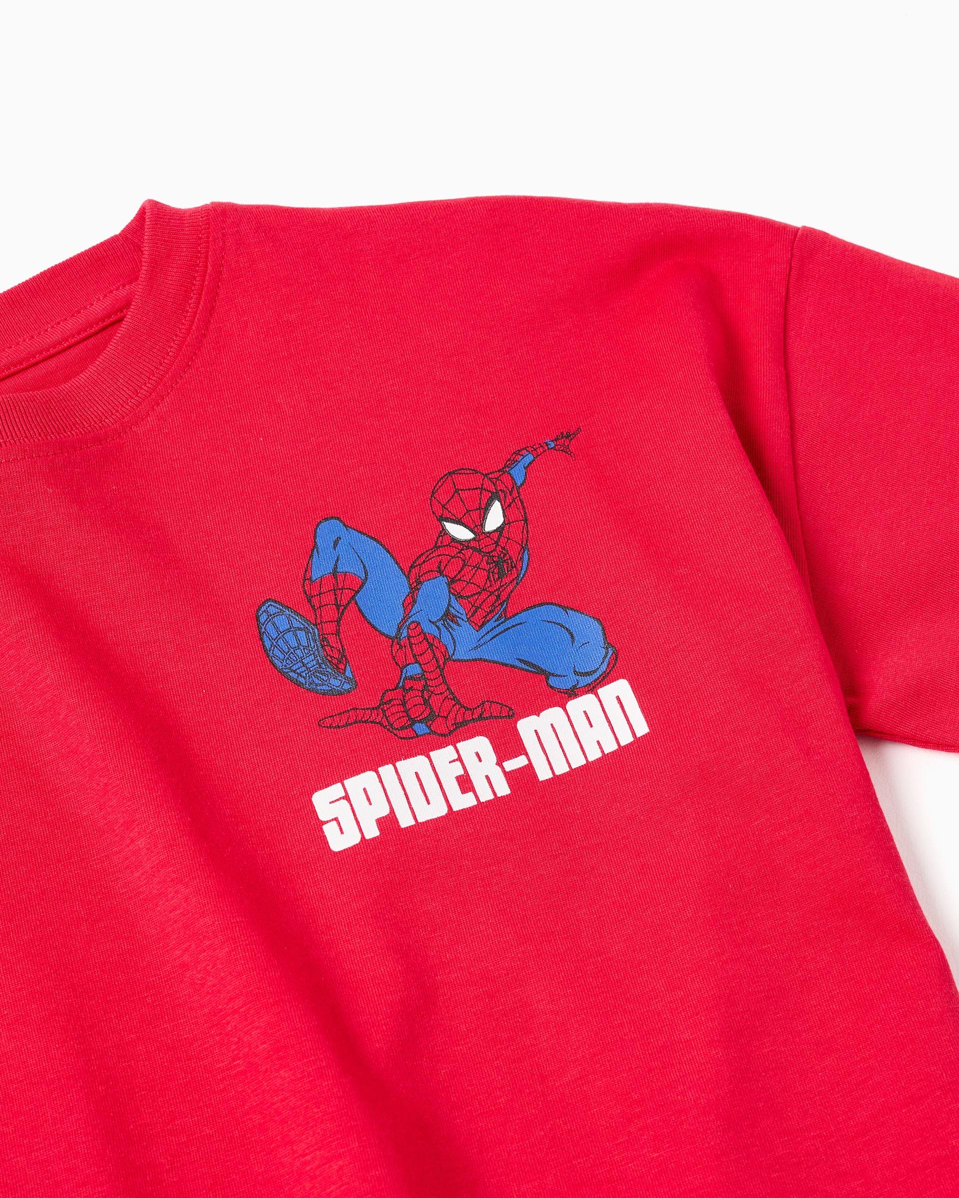 Camiseta Estampado Espalda Spider-Man Rojo Zippy estilo