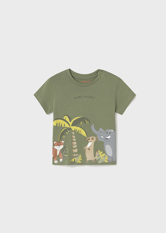 Camiseta Estampado Jungla Verde Mayoral