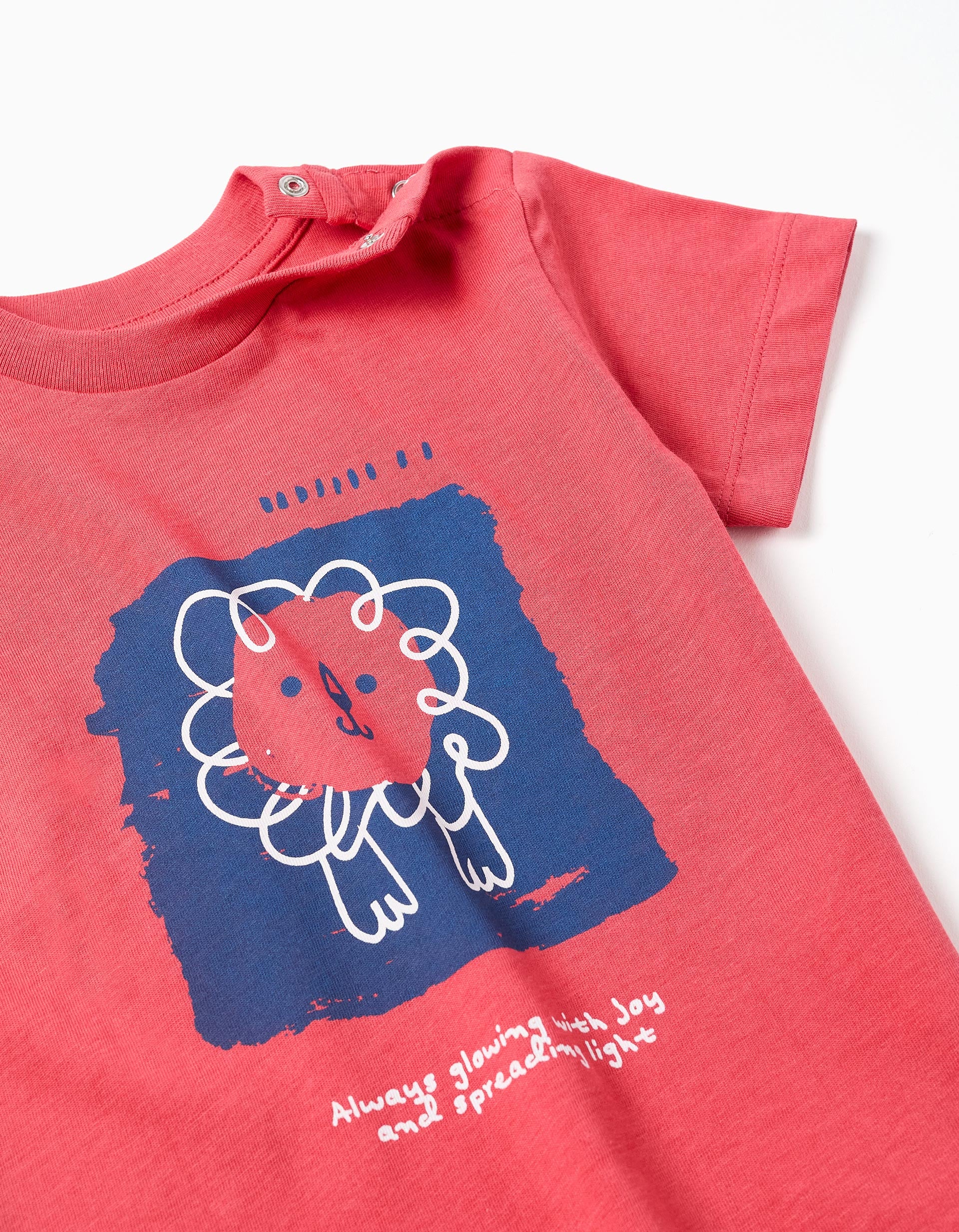Camiseta Estampado Leon Rojo Zippy detalle