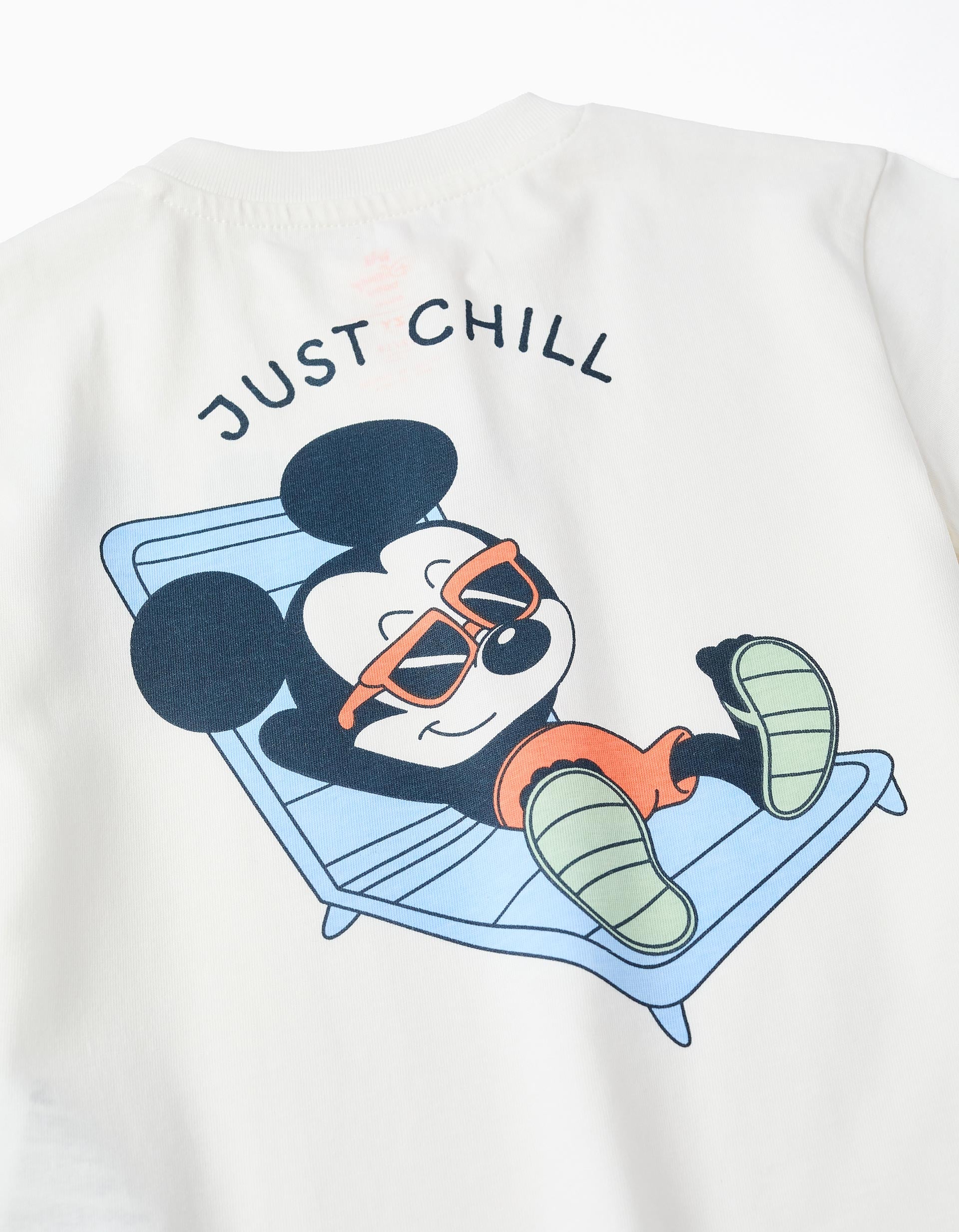 Camiseta Estampado Mickey Blanco Zippy detalle