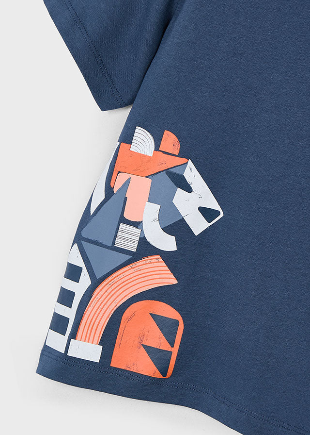 Camiseta Estampado Tigre Navy Mayoral detalle