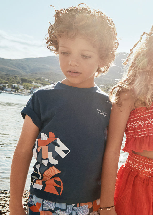 Camiseta Estampado Tigre Navy Mayoral niño