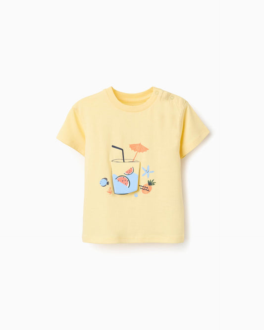 Camiseta Interactiva Estampado Amarillo Zippy