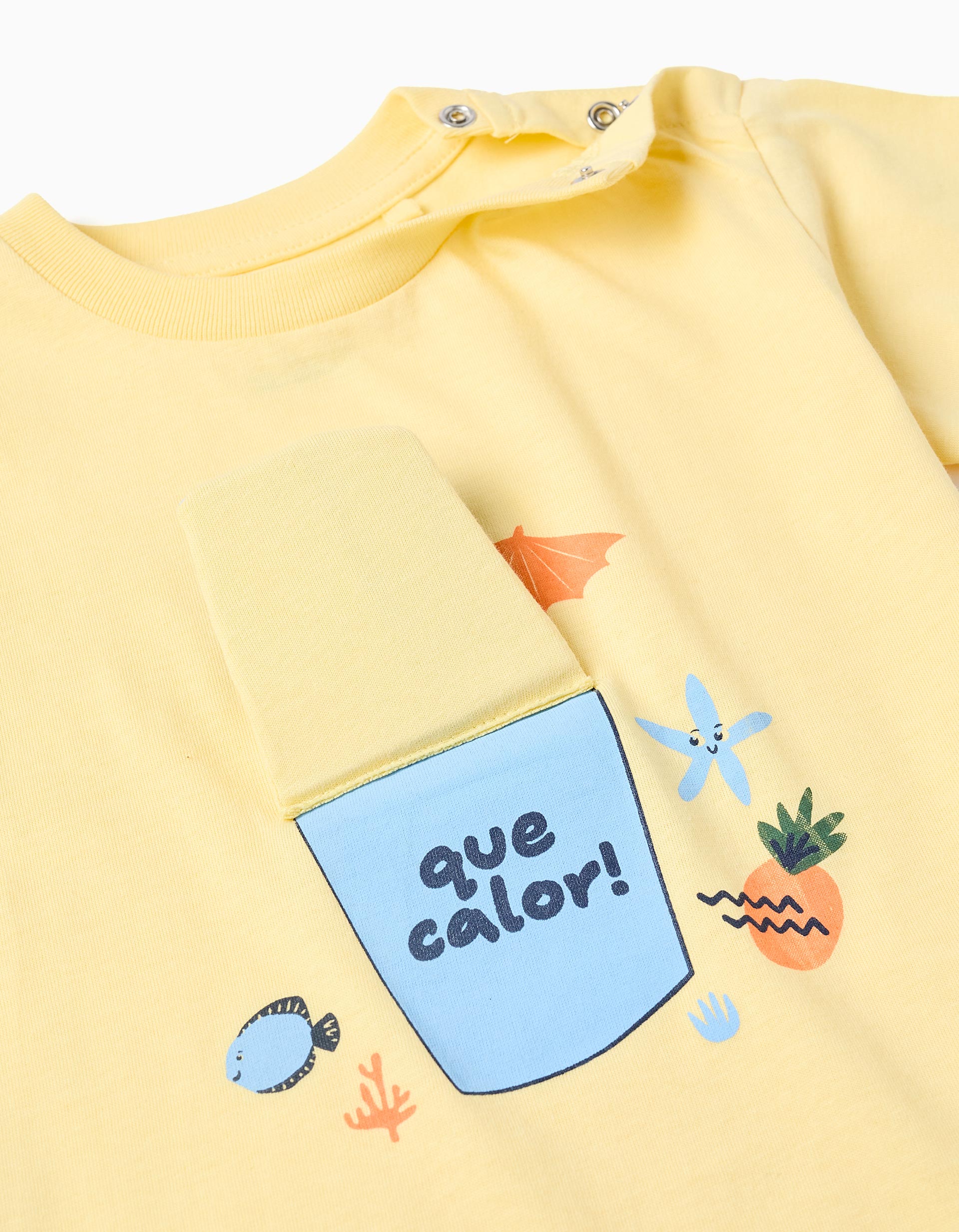 Camiseta Interactiva Estampado Amarillo Zippy peces