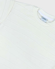 Camiseta Manga Corta Rayas Blanco Textura