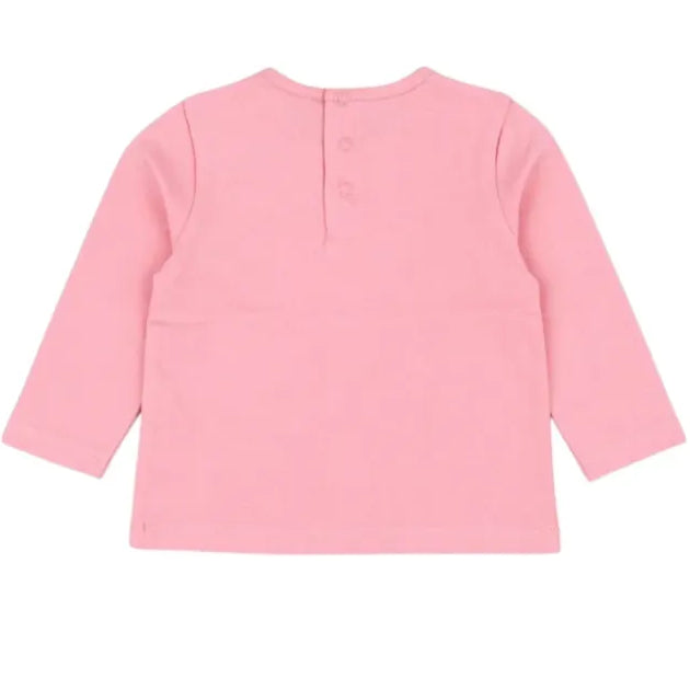 Camiseta Manga Larga Flor Rosa