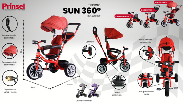 Triciclo sun 360 discount prinsel