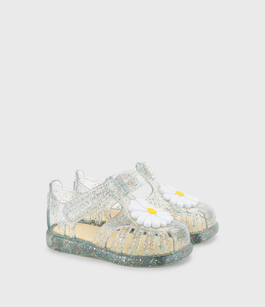 Sandalias Tobby Gloss Flor Glitter Igor Detalles