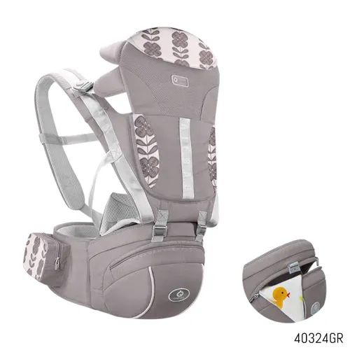 Cargador Para Bebe Estampado Flores GRIS