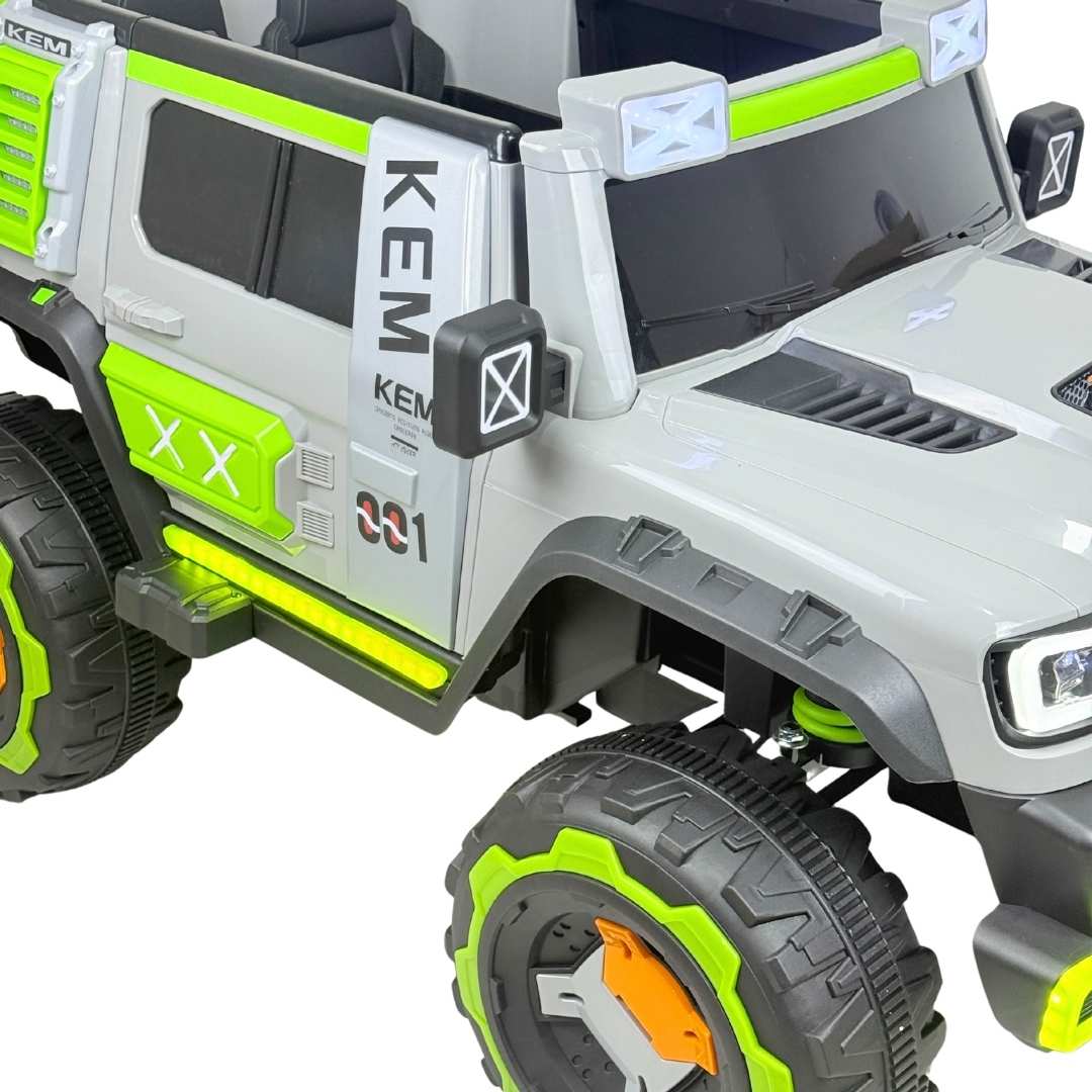 Carro Montable Eléctrico Jeep Gris Grey