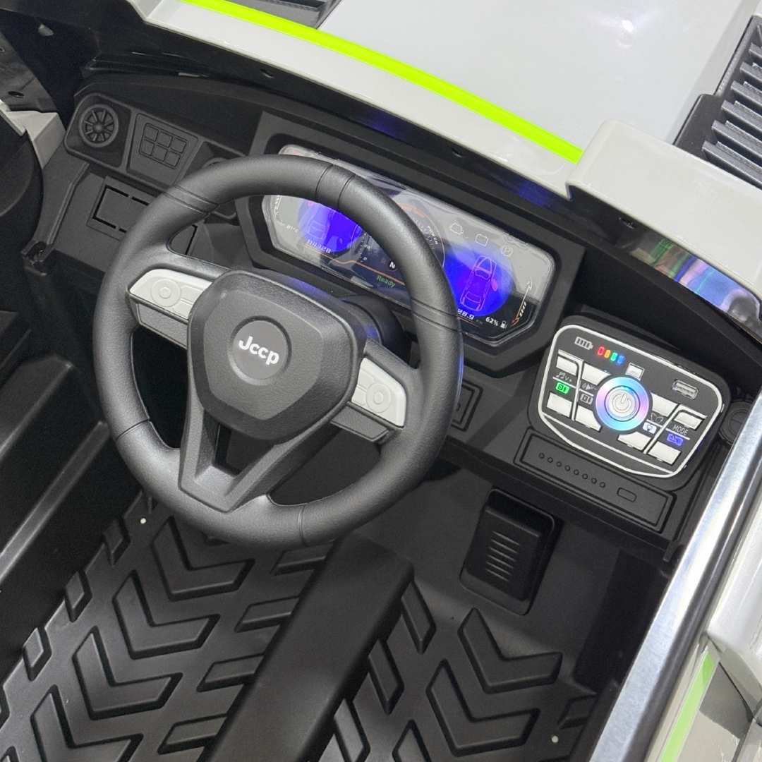 Carro Montable Eléctrico Jeep Gris kids