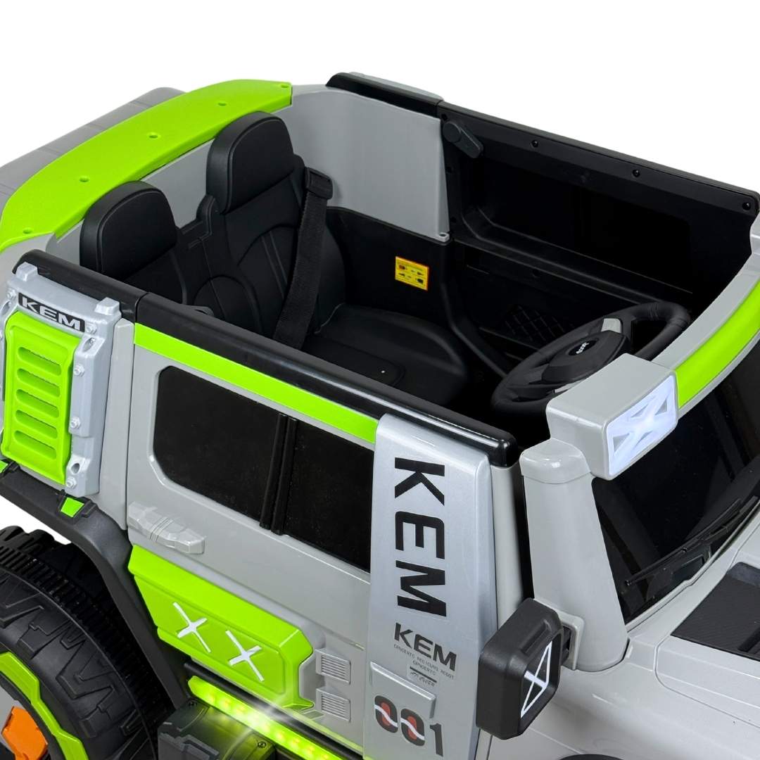 Carro Montable Eléctrico Jeep Gris VERDE