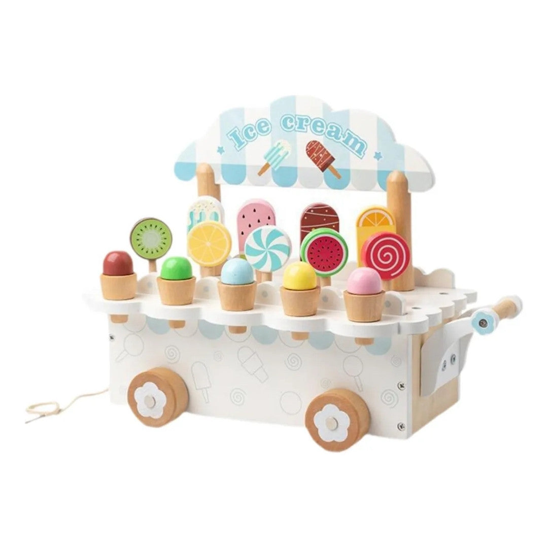 Carro De Helados De Madera Montessori