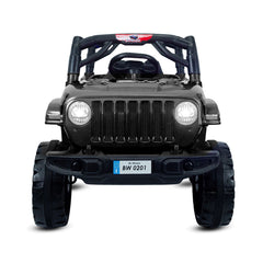 Carro Montable Eléctrico Para Niños Cherokee 12V Negro FRONTAL