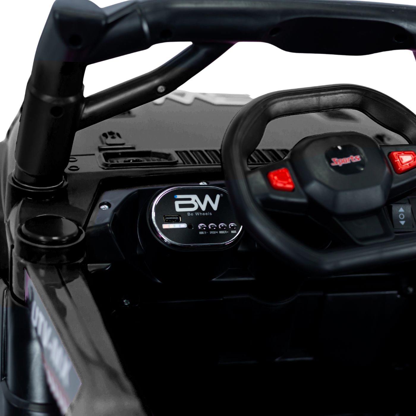 Carro Montable Eléctrico Para Niños Cherokee 12V Negro USOS