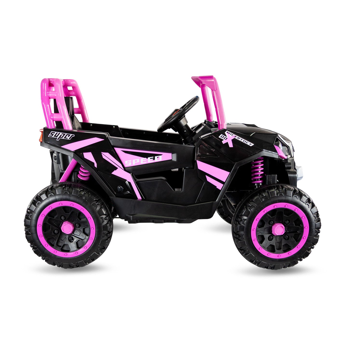 Carro Montable Eléctrico Tipo Canam Rosa perfil