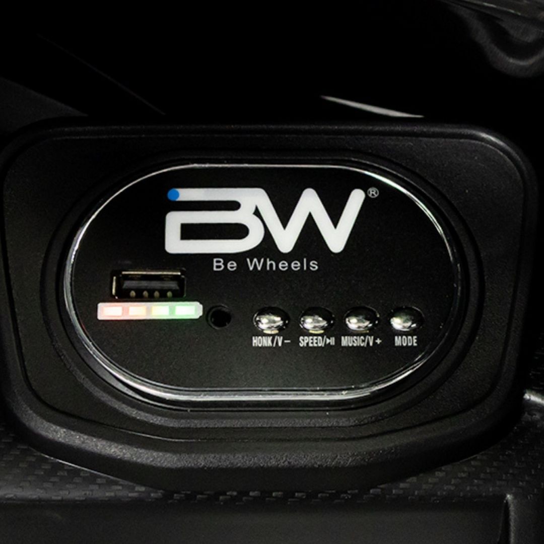 Carro Montable Eléctrico Tipo Toyota Blanco detalles