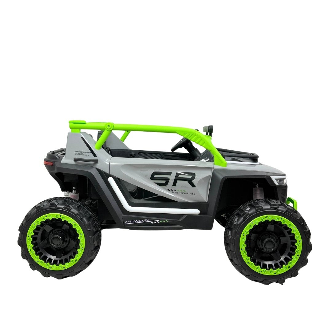 Carro Montable Eléctrico Buggy Gris Verde