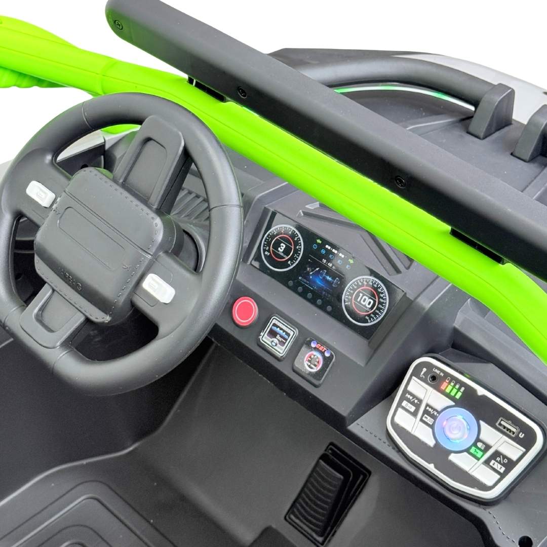 Carro Montable Eléctrico Buggy Gris Musica