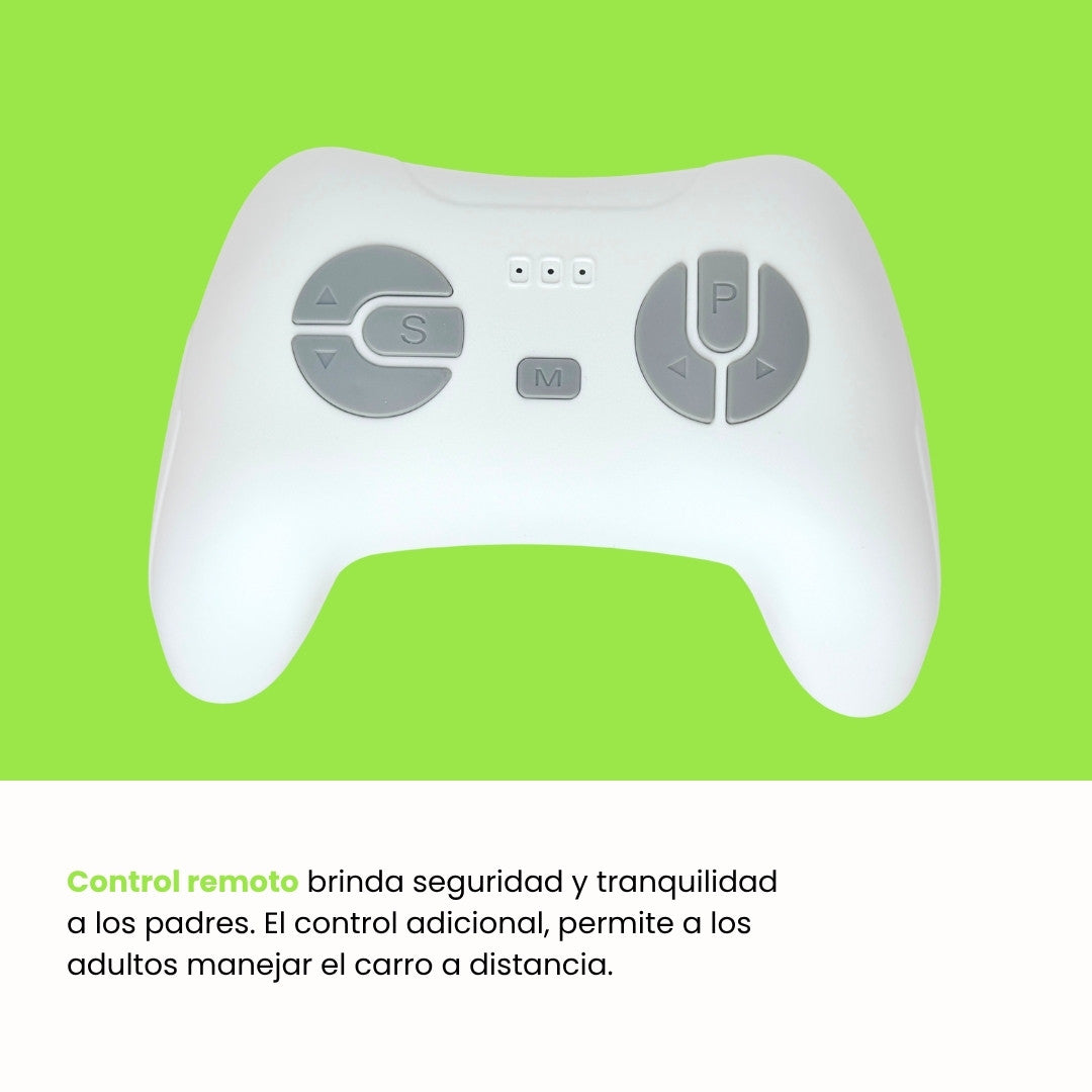 Carro Montable Eléctrico Buggy Gris Remoto