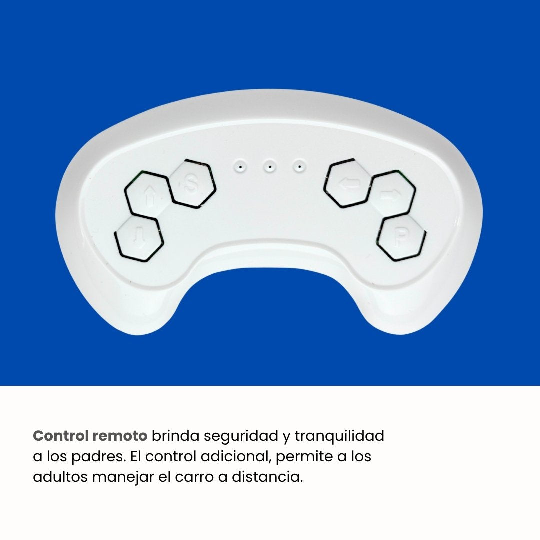 Carro Montable Eléctrico Deportivo Azul Remoto