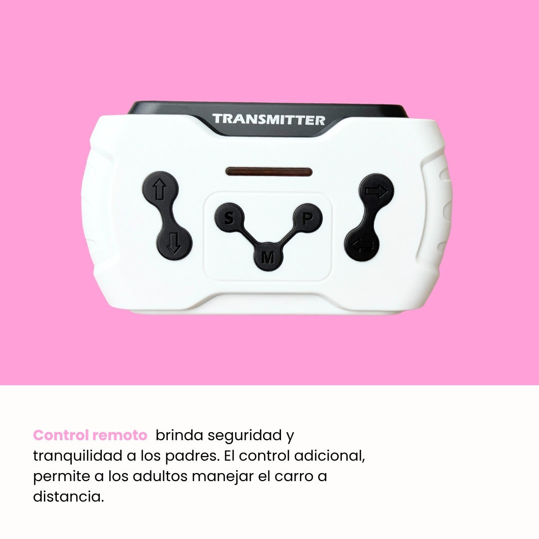 Carro Montable Eléctrico Jeep Rosa Travesuras 