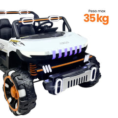 Carro Montable Electrico Todoterreno Blanco Niños
