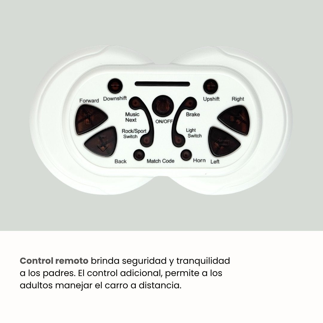 Carro Montable Electrico Todoterreno Gris Remoto